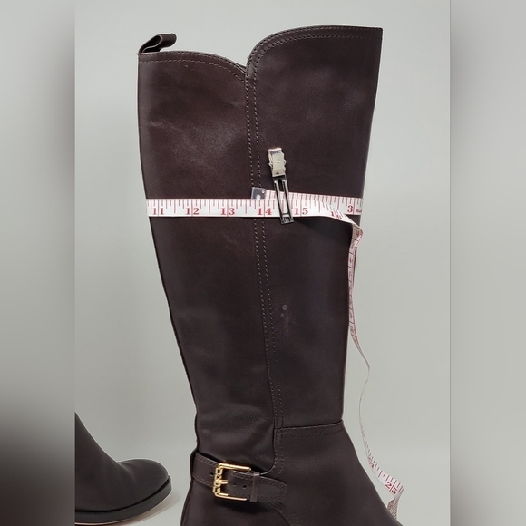Cole Haan Women's Hayes Tall Riding Boot Size 5.5B Brown Leather Flat Equestrian - Picture 8 of 14